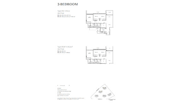 Chuan Park Floor Plans 3BR C1b-P