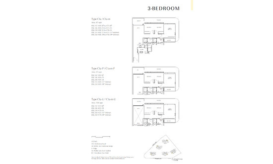 Chuan Park Floor Plans 3BR C1a-m