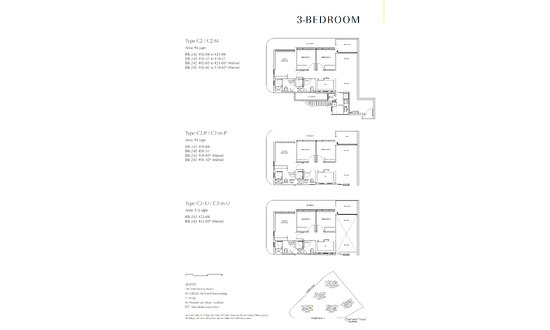 Chuan Park Floor Plans 3BR C2-m-U