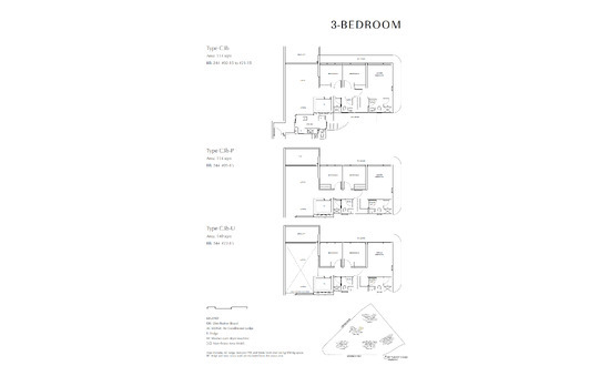 Chuan Park Floor Plans 3BR C3b-P