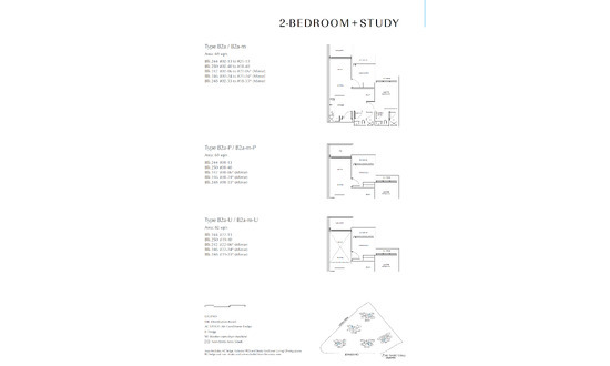 Chuan Park Floor Plans 2BR + Study B2a-m