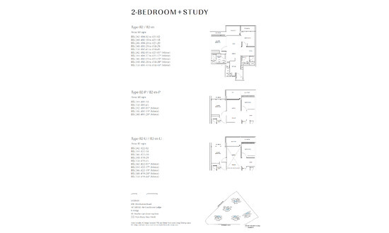 Chuan Park Floor Plans 2BR + Study B2-m-P