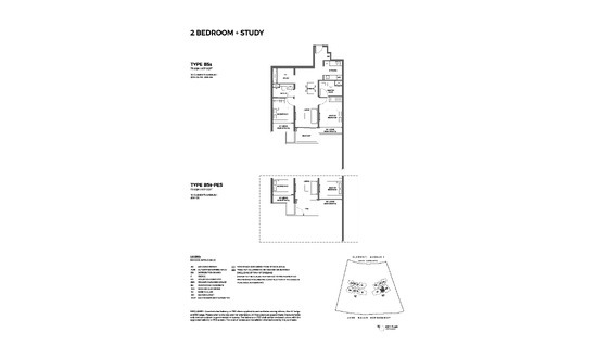 ELTA Floor Plans 2BR + Study B5s-PES