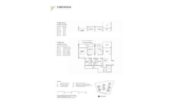 Novo Place Floor Plans 3BR C1