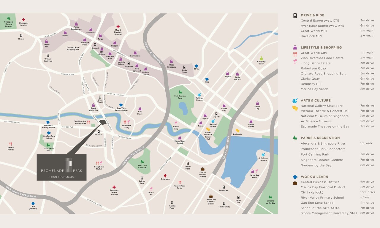 Promenade Peak Map